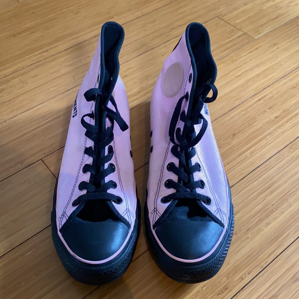 Custom Pink/Black Converse w/ Movements Enbroidery